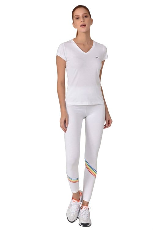 Bilcee Kadın V Yaka Basic T-Shırt GS-8087 - Görsel 2