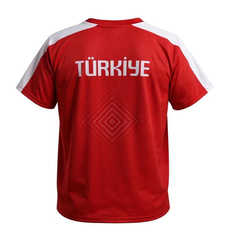 ÇİZGİLİ KIRMIZI TÜRKİYE T-SHIRT