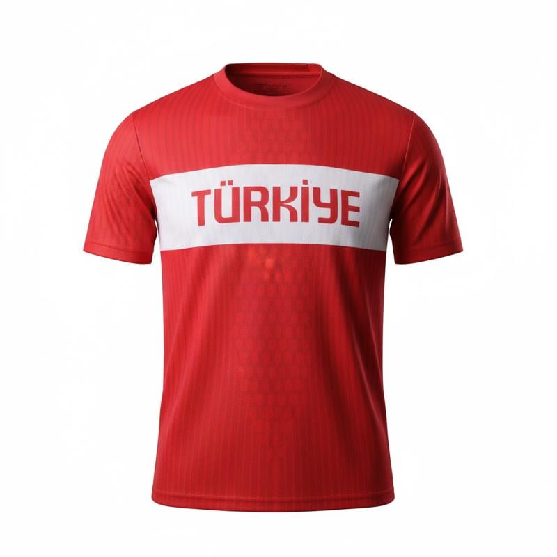 DESENLİ KIRMIZI TÜRKİYE T-SHIRT - Görsel 2