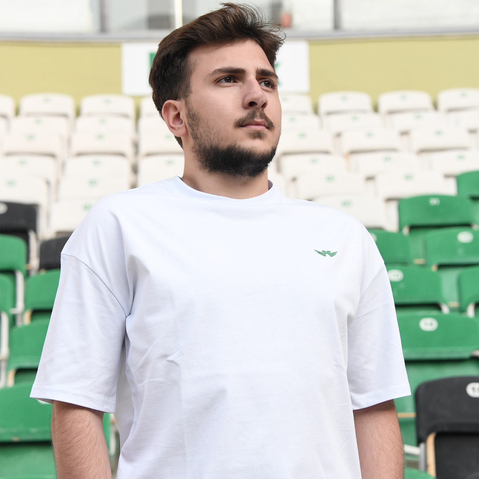 KARTAL LOGO OVERSIZE TSHIRT BEYAZ - Görsel 2