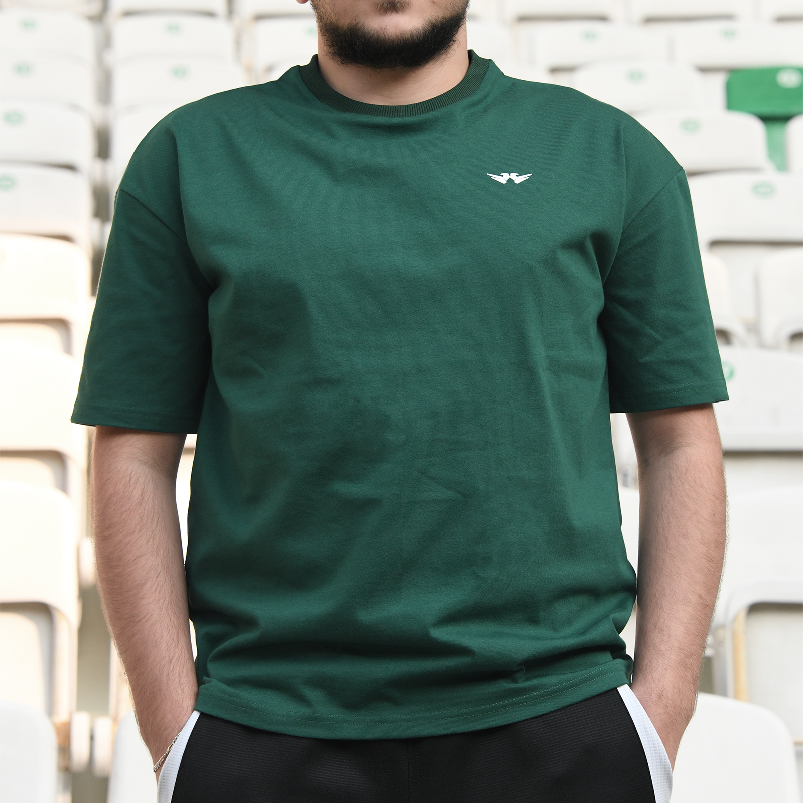 KARTAL LOGO OVERSIZE TSHIRT YEŞİL - Görsel 3