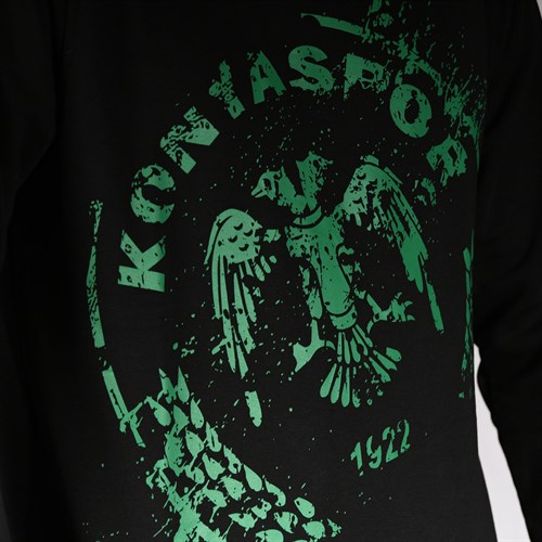 KONYASPOR ARMA SİLİK SİYAH SWEAT - Görsel 5