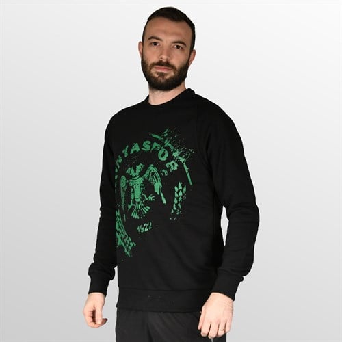 KONYASPOR ARMA SİLİK SİYAH SWEAT - Görsel 4