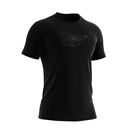 KONYASPOR HAT LOGOLU TİŞÖRT KABARTMA SİYAH ÇOCUK