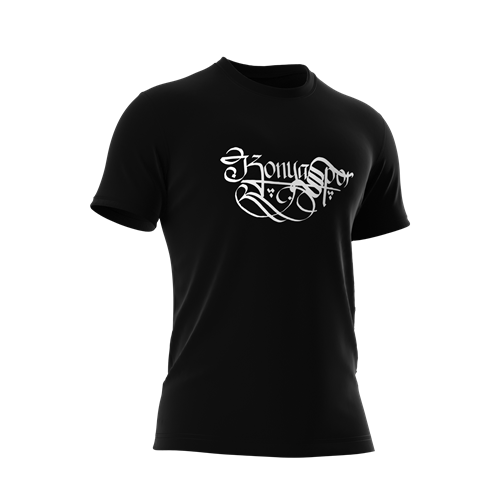 KONYASPOR HAT LOGOLU TİŞÖRT SİYAH YETİŞKİN