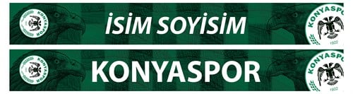 KONYASPOR İSME ÖZEL ÇİZGİLİ ATKI
