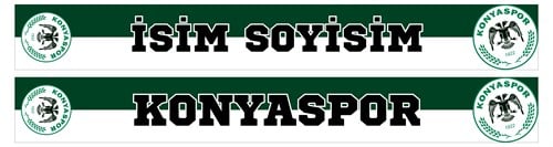 KONYASPOR İSME ÖZEL ÇUBUKLU ATKI