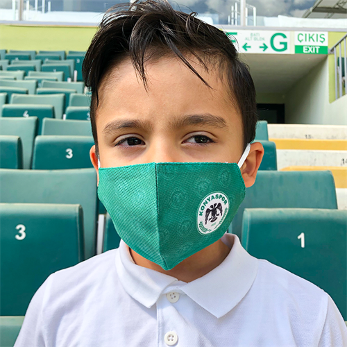 KONYASPOR LOGO YEŞİL ÇOCUK MASKE - Görsel 2