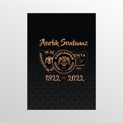 KONYASPOR SİYAH 100*150 RAŞEL KUMAŞ - Görsel 2