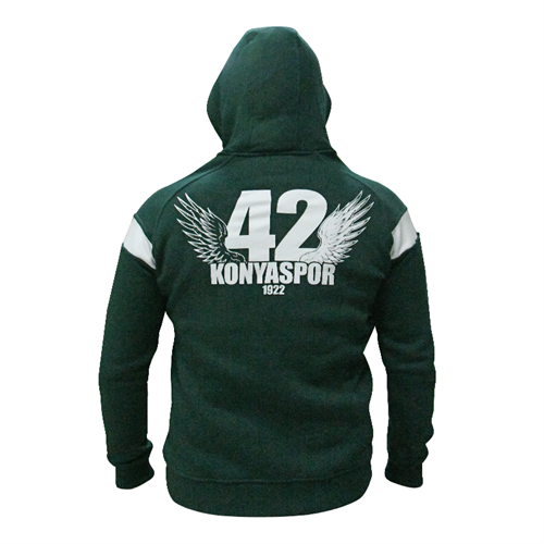 KONYASPOR TARAFTAR KAPŞONLU YEŞİL CEKET - Görsel 2