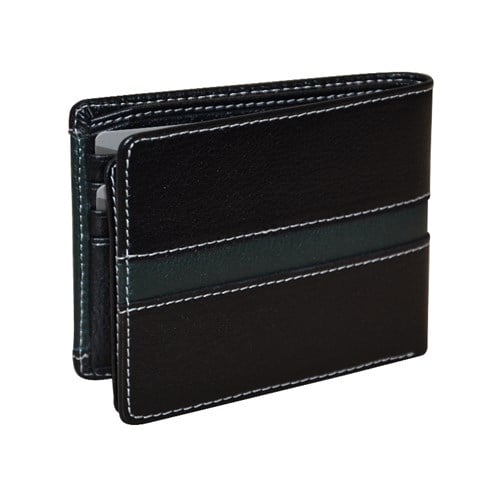 YATAY DERİ ERKEK CÜZDANI SİYAH - Görsel 2