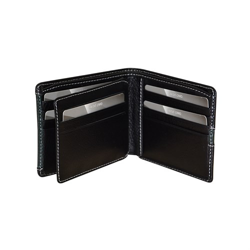 YATAY DERİ ERKEK CÜZDANI SİYAH - Görsel 4